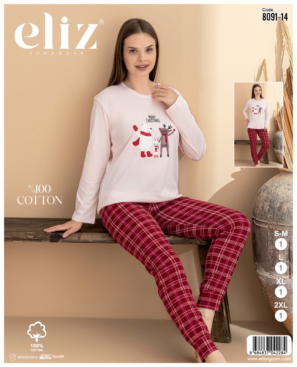 Eliz Bayan Süprem Basic Pijama Takım