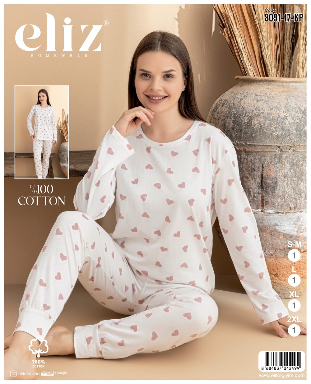 Eliz Bayan Süprem Basic Pijama Takım
