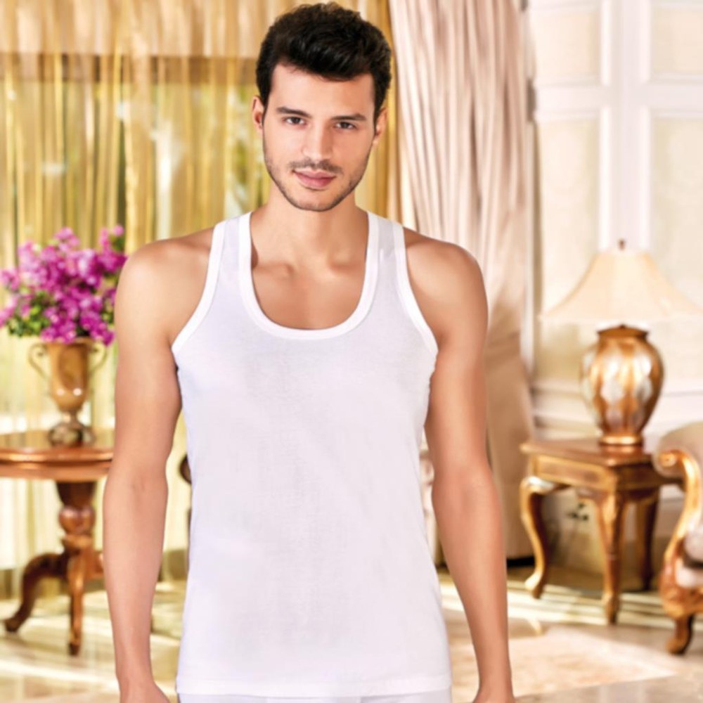 6'Lı Paket Berrak 1004 %100 Pamuk Klasik Penye Erkek Atlet
