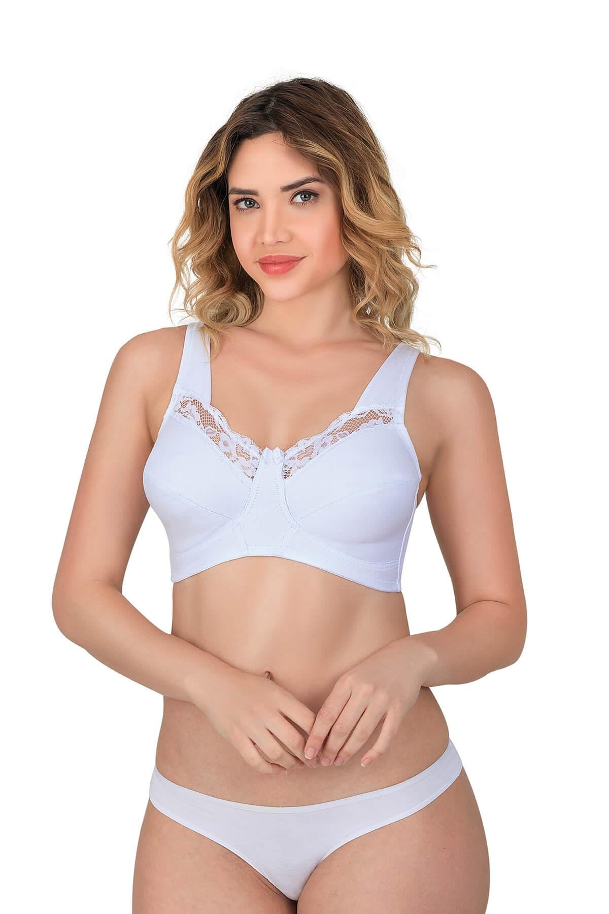 Beyaz Emay 181 B Dantelli Toparlayıcı Cotton Sütyen