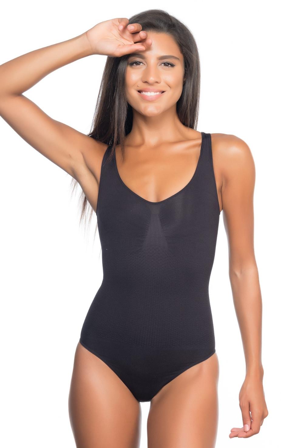 Siyah Emay 2018 Kalın Askılı Body Korse