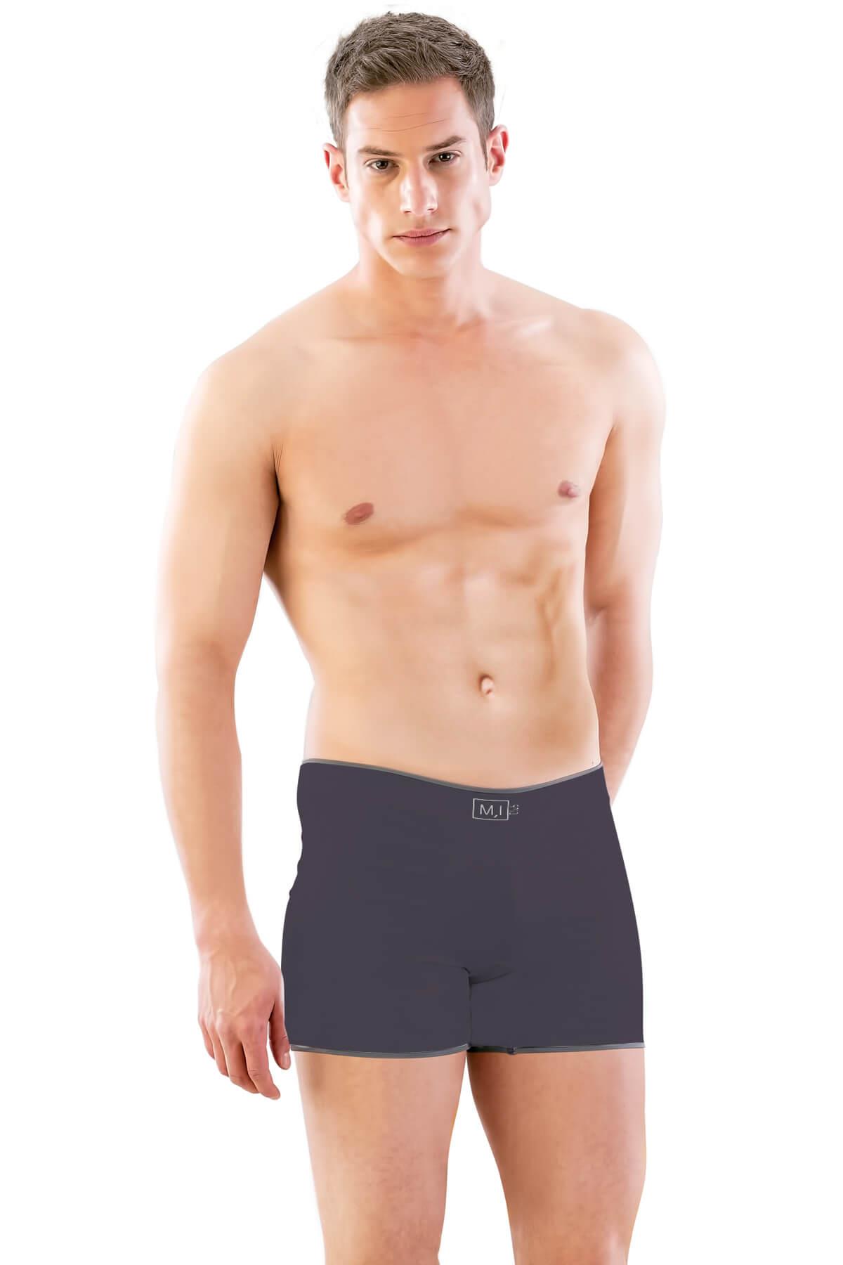 Antrasit Emay 2108 Seamless uzun Erkek Boxer