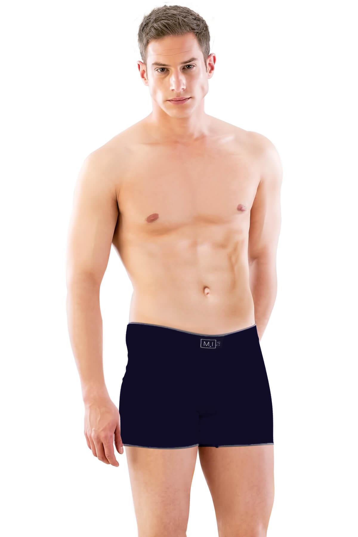 Lacivert Emay 2108 Seamless uzun Erkek Boxer