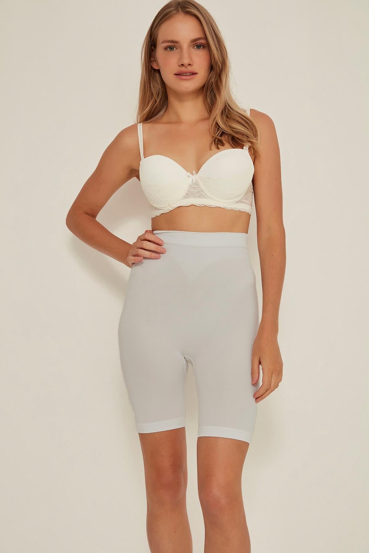 Ekru Emay 3005 Soft Uzun Paçalı Boxer Korse