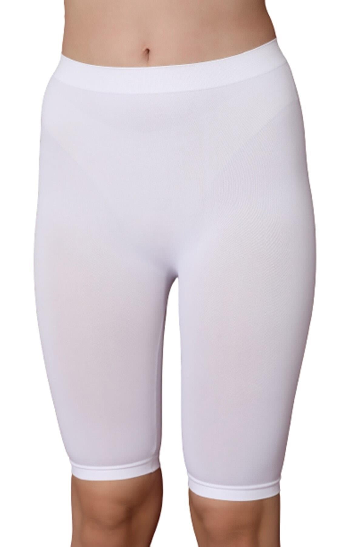 Beyaz Emay 3856 Soft Kapri Tayt