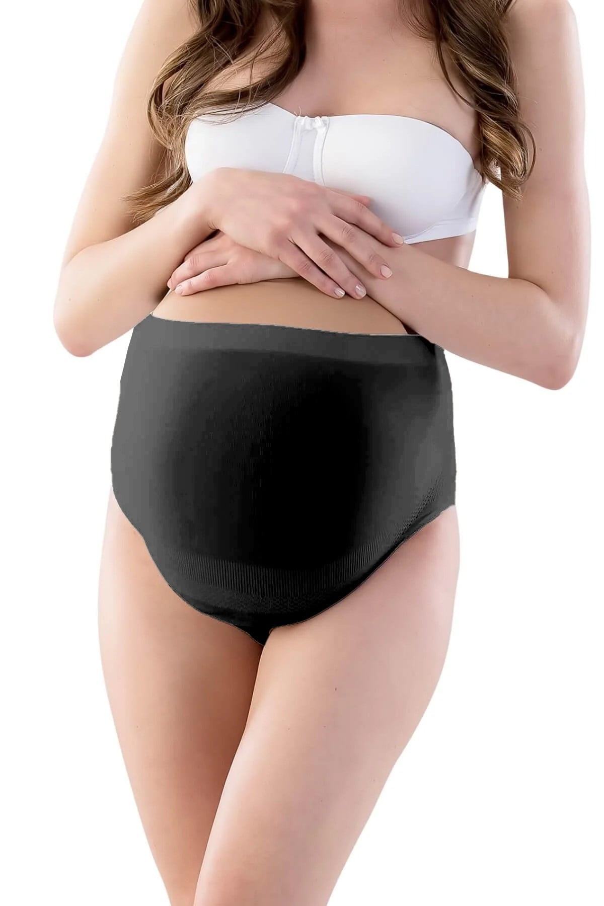 Siyah Emay 5210 Seamless Soft Hamile Slip