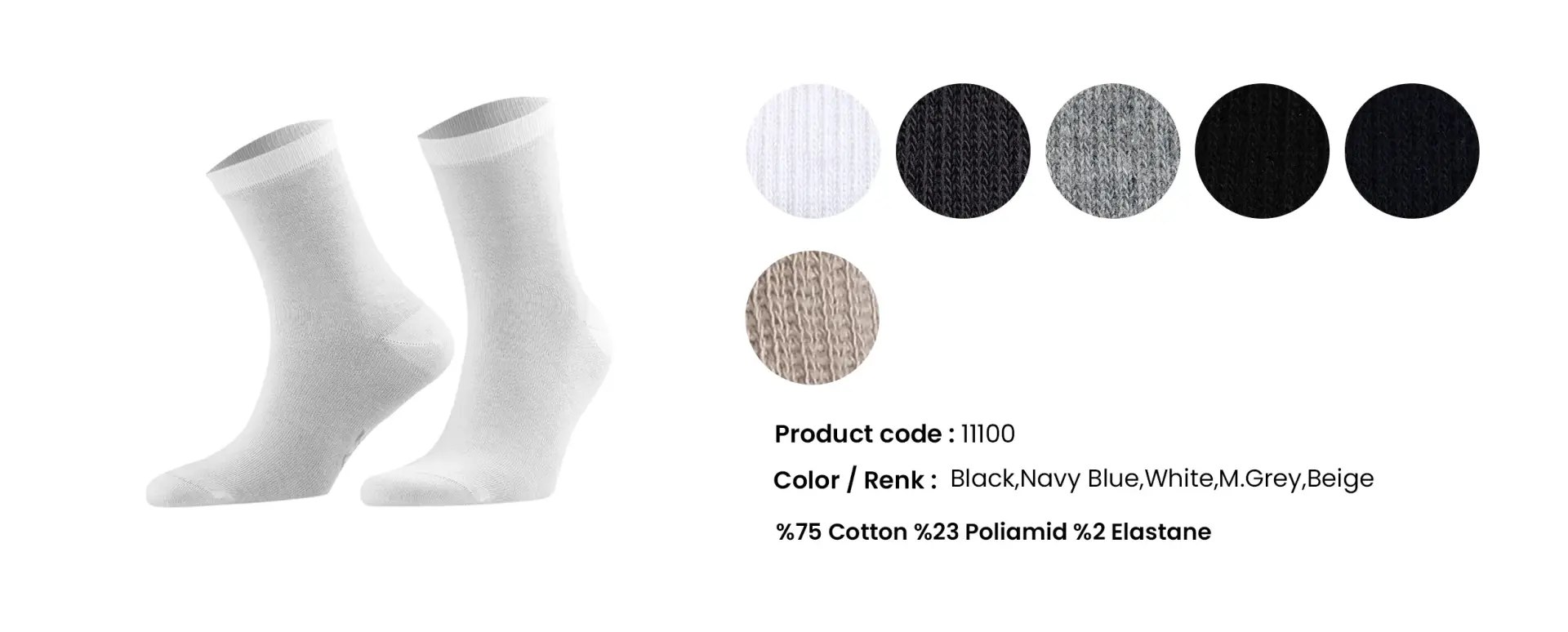 Aytuğ 11100 (41-45) Dikişsiz Cotton Erkek Kısa Konç Çorap