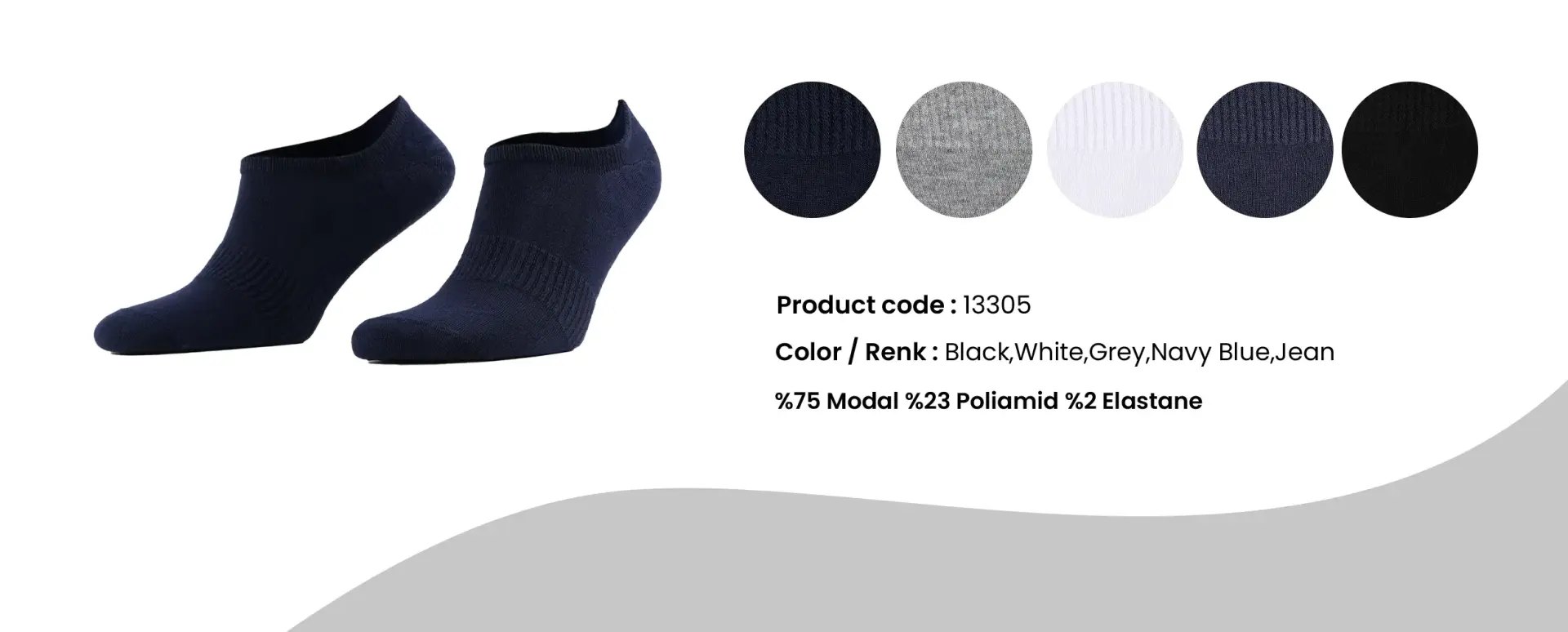 Aytuğ 13305 (41-45) Dikişsiz Modal Erkek Sneakers Çorap