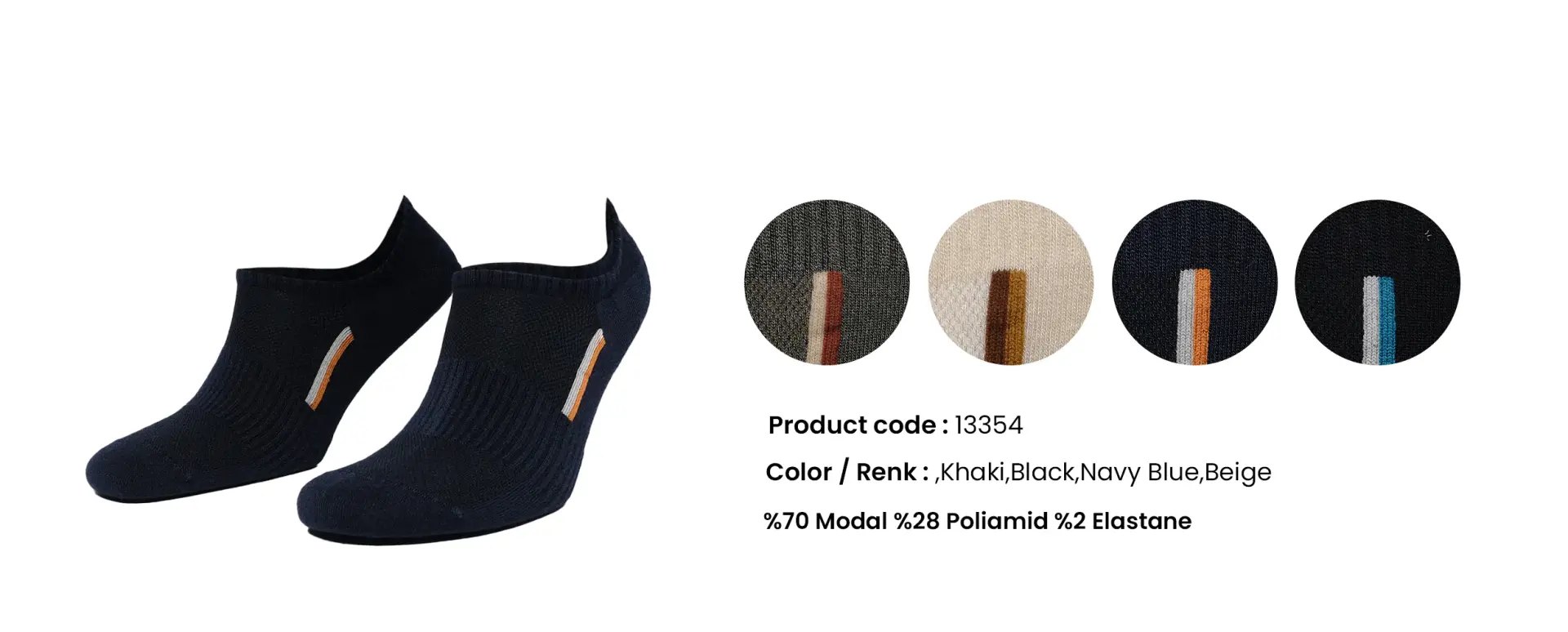 Aytuğ 13354 (41-45) Dikişsiz Modal Erkek Sneakers Çorap