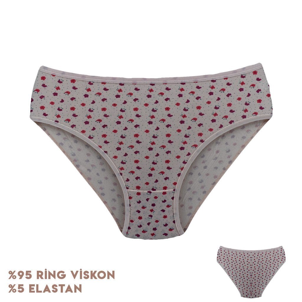 Dondeza 264-6 (L) Desenli Viscon Bayan Bikini
