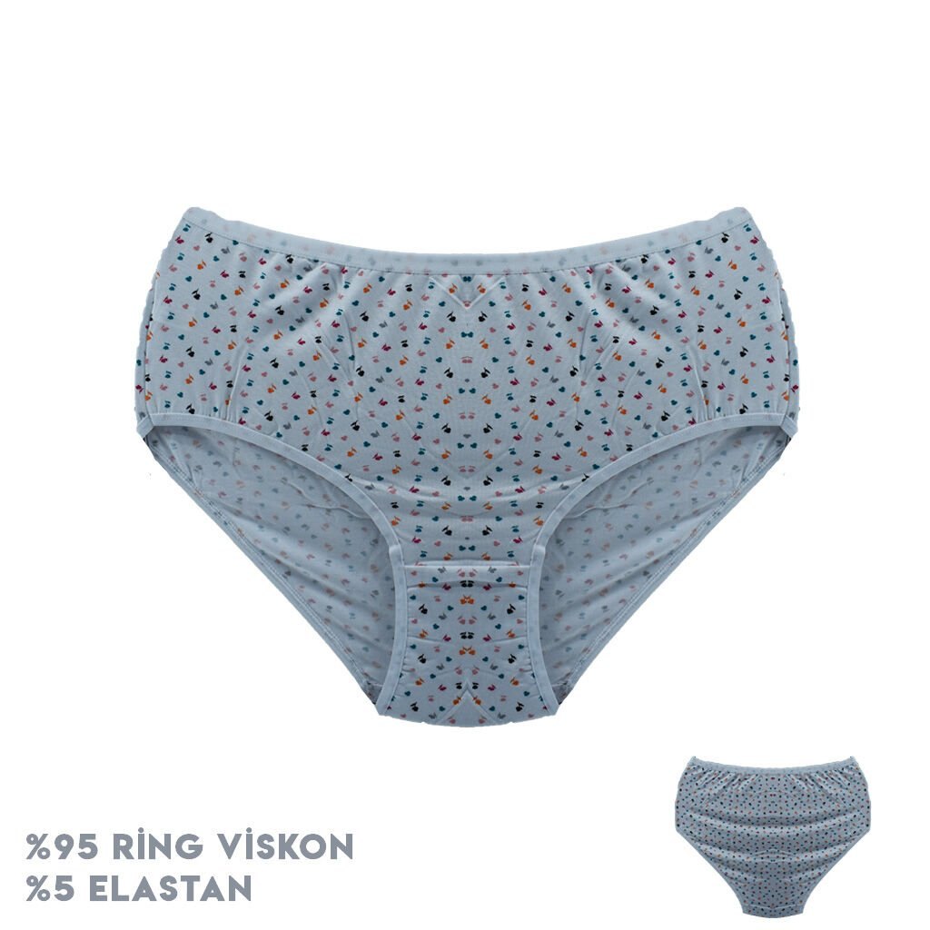 Dondeza 664-4 (XXL) Desenli Viscon Bayan Bikini