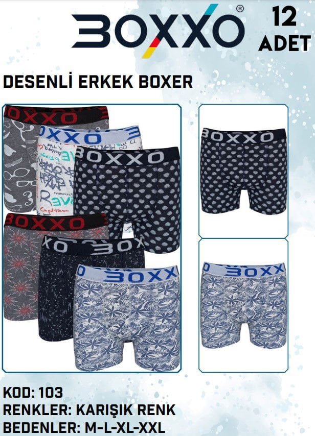 Boxxo 103 Desenli Erkek Boxer