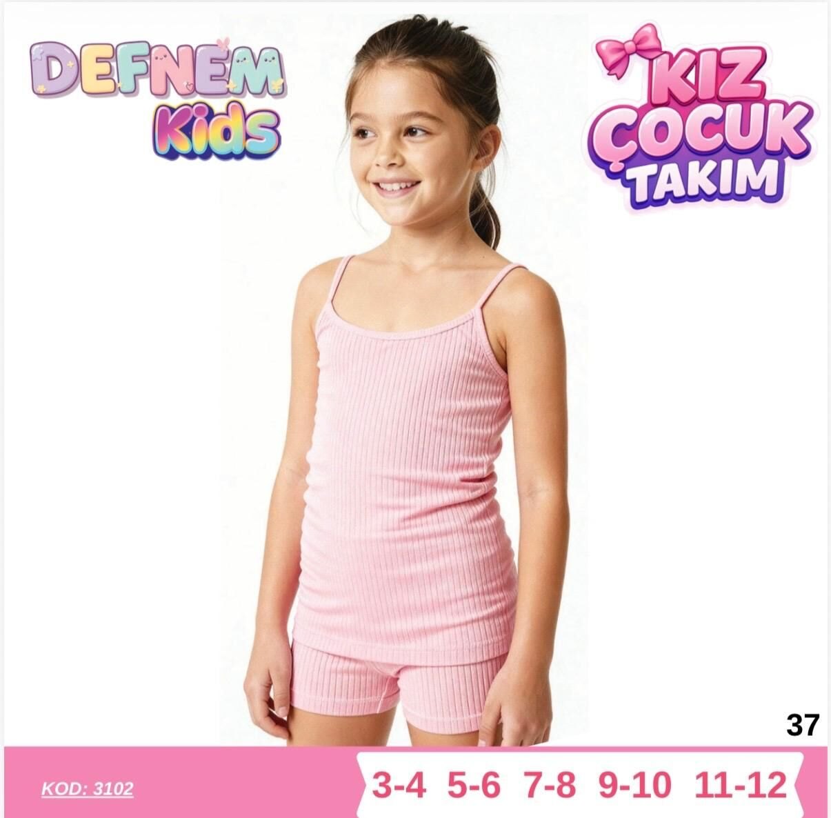 Defnem 3102 Kız Çocuk Raporlu Boxer Takım