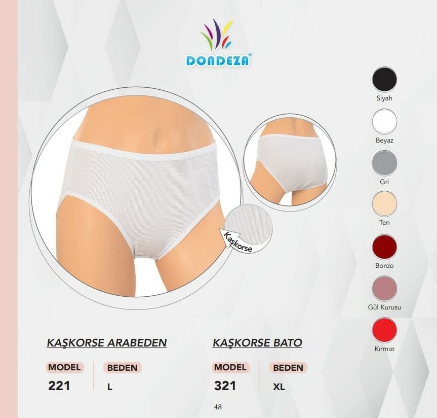 Dondeza 221 Kaşkorse Bayan Bato Külot