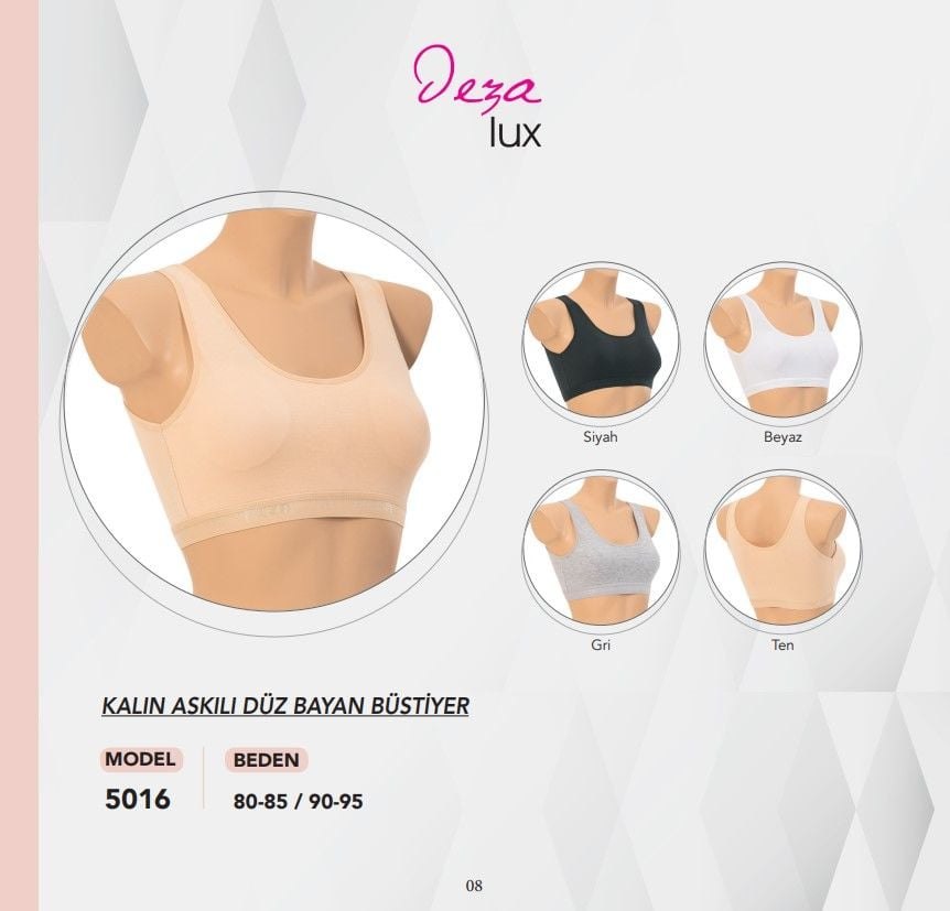 Dondeza 5016 Kalın Askılı Pedli Bayan Bustiyer