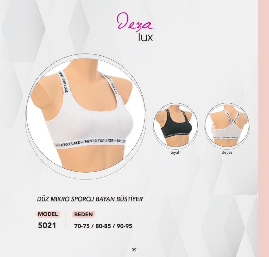 Dondeza 5021 Düz Micro Sporcu Bayan Bustiyer