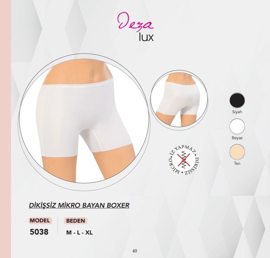 Dondeza 5038 Dikişsiz Micro Bayan Boxer Short