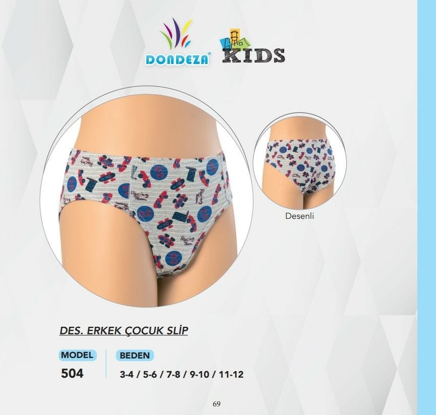Dondeza 504 Desenli Erkek Çocuk Slip