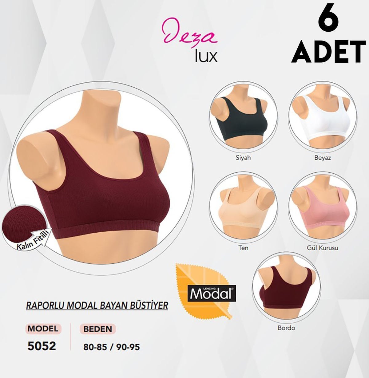 Dondeza 5052 Modal Raporlu Bayan Bustiyer