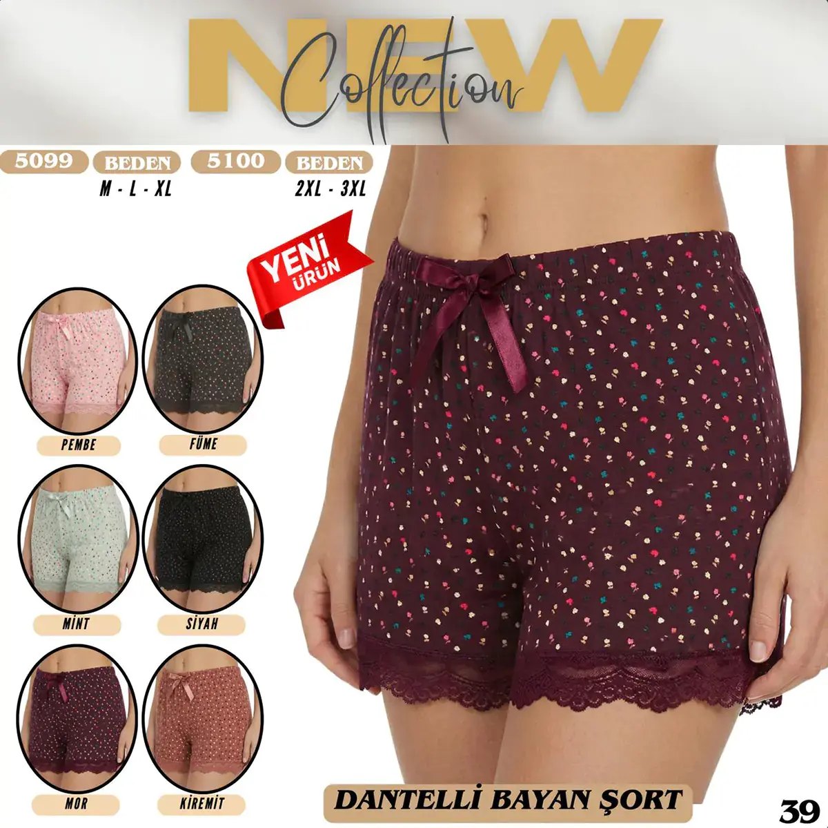 Dondeza 5100 (2XL-3XL) Home Style Battal Beden Bayan Şort
