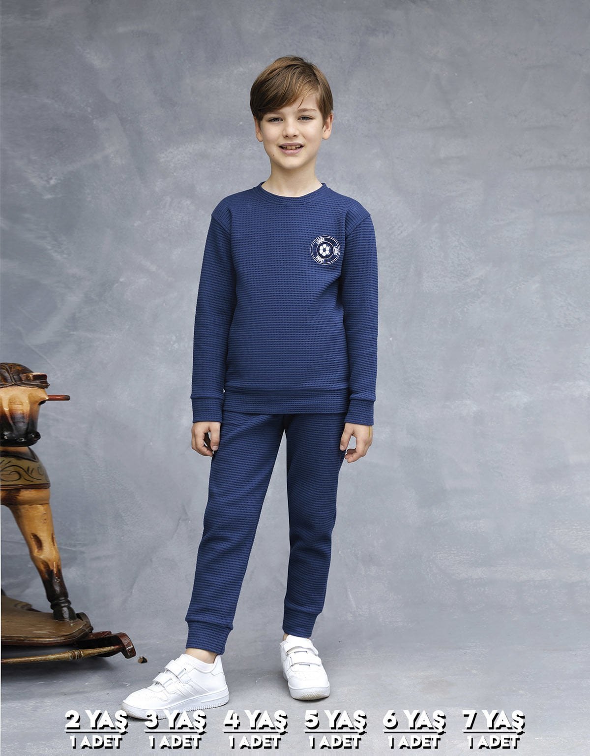 Elsima 3160 Erkek Çocuk Uzun Kollu Pijama Takımı (2-3-4-5-6-7 Yaş)