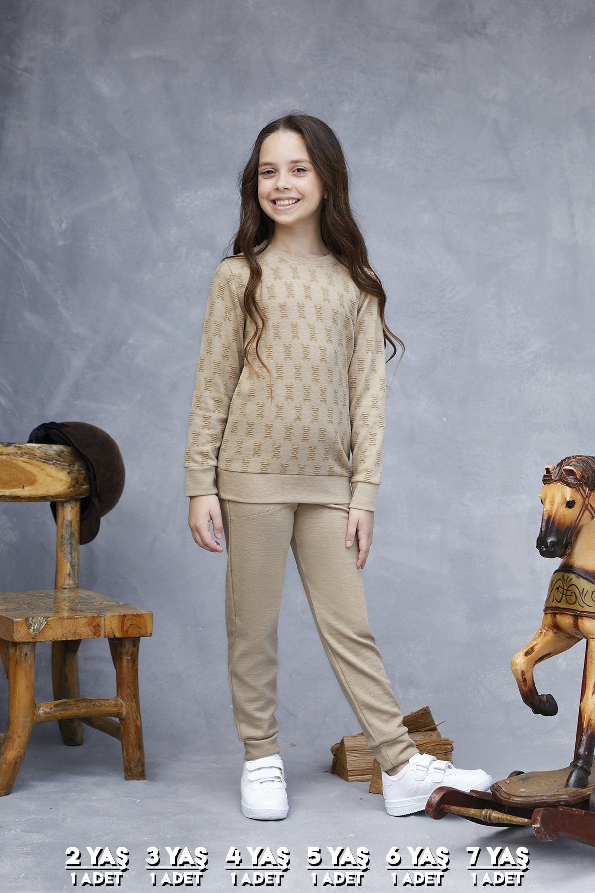 Elsima 3176 Kız Çocuk Uzun Kollu Pijama Takımı (2-3-4-5-6-7 Yaş)