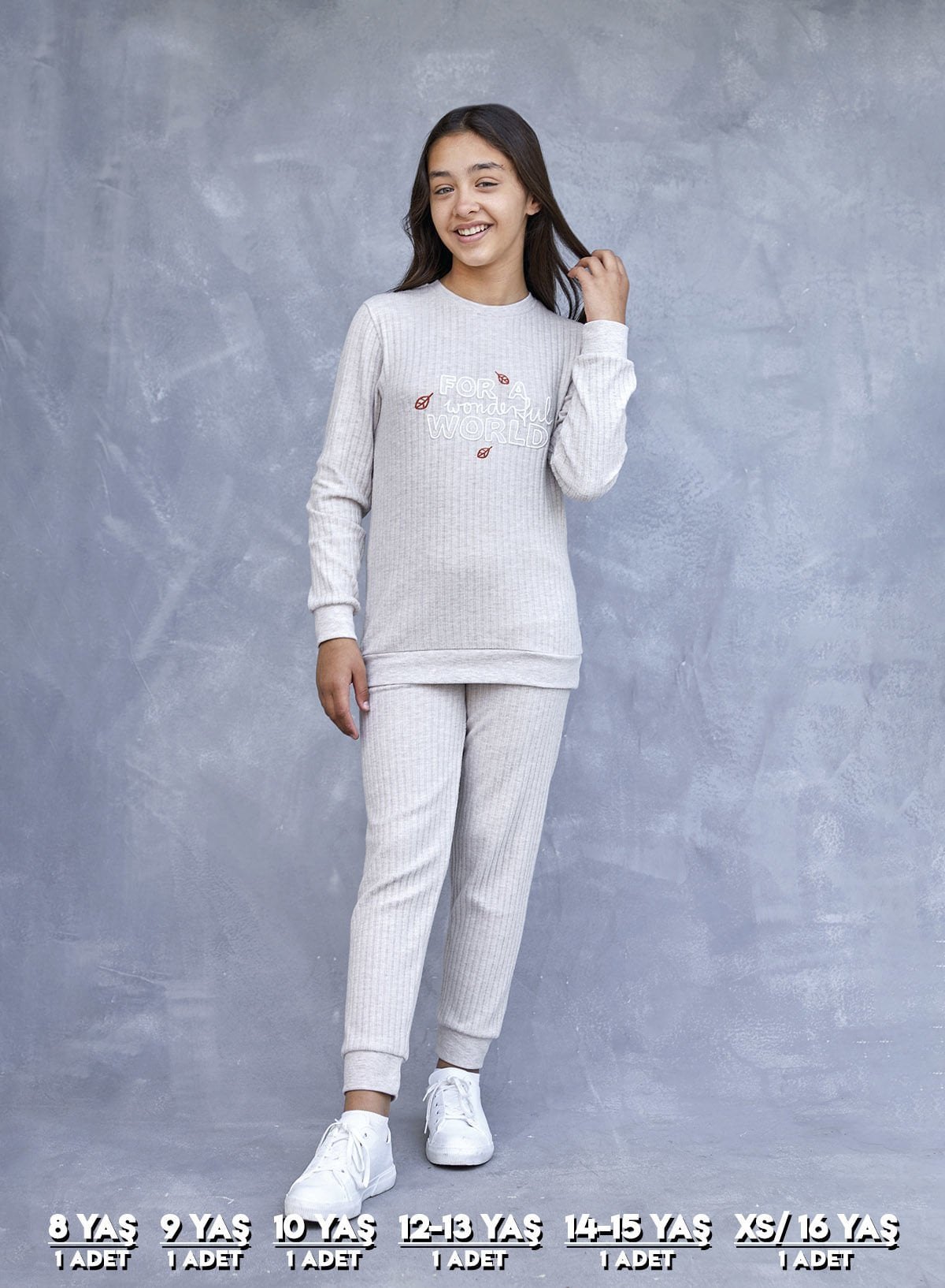 Elsima 3195 Kız Çocuk Uzun Kollu Pijama Takımı (8-16YAŞ)