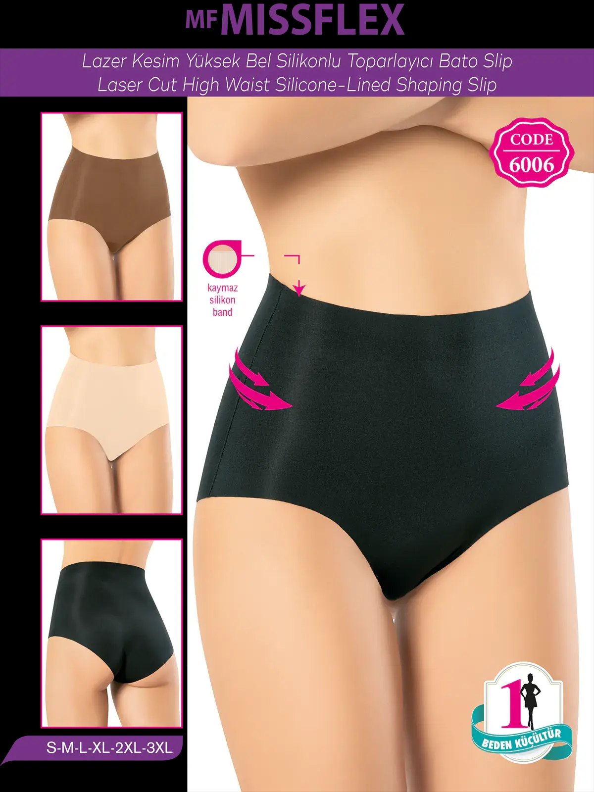 MF MISS FLEX 6006 Lazer Kesim Yüksek Bel Bato