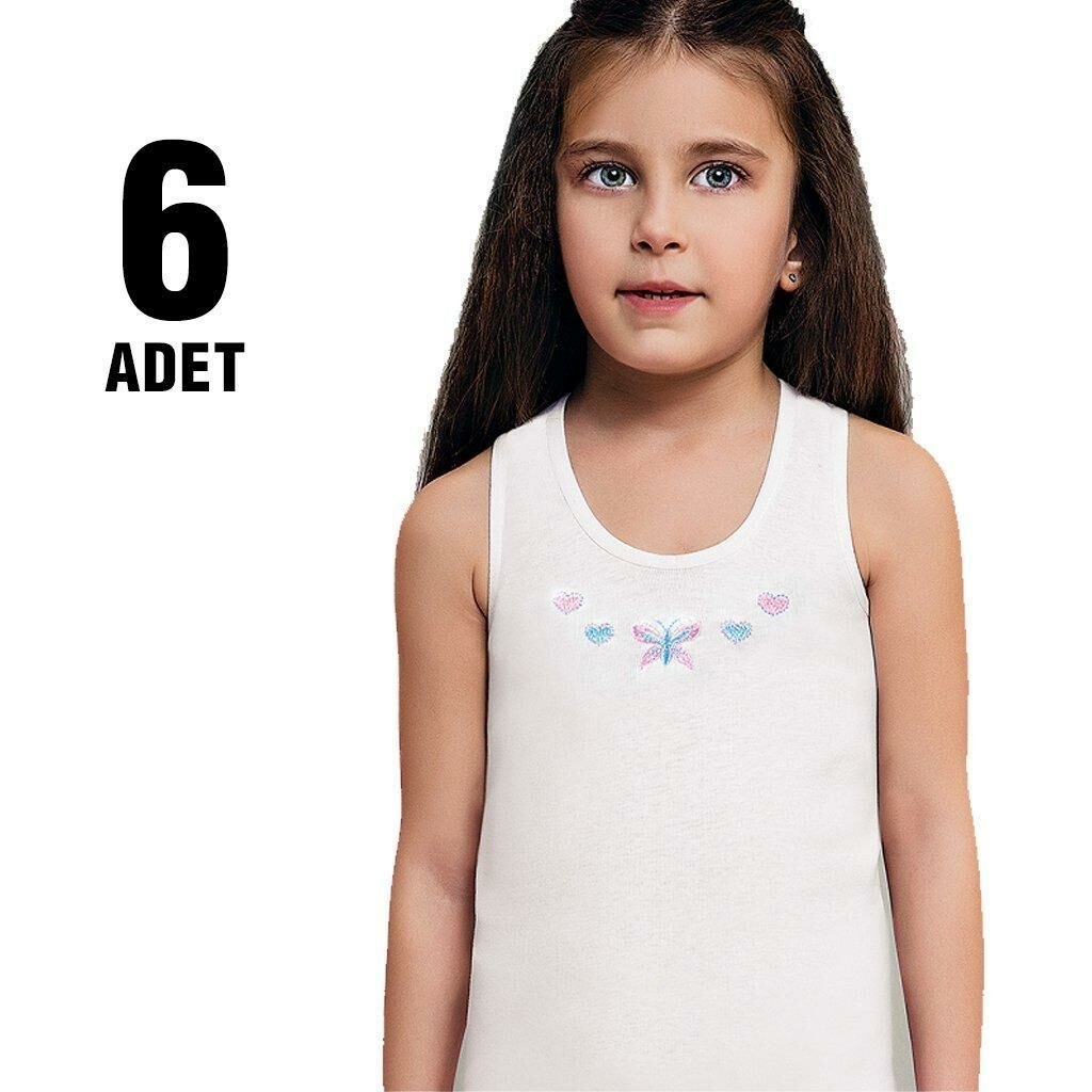 Güryıldız 27220 Geniş Askılı İşlemeli Kız Çocuk Atlet