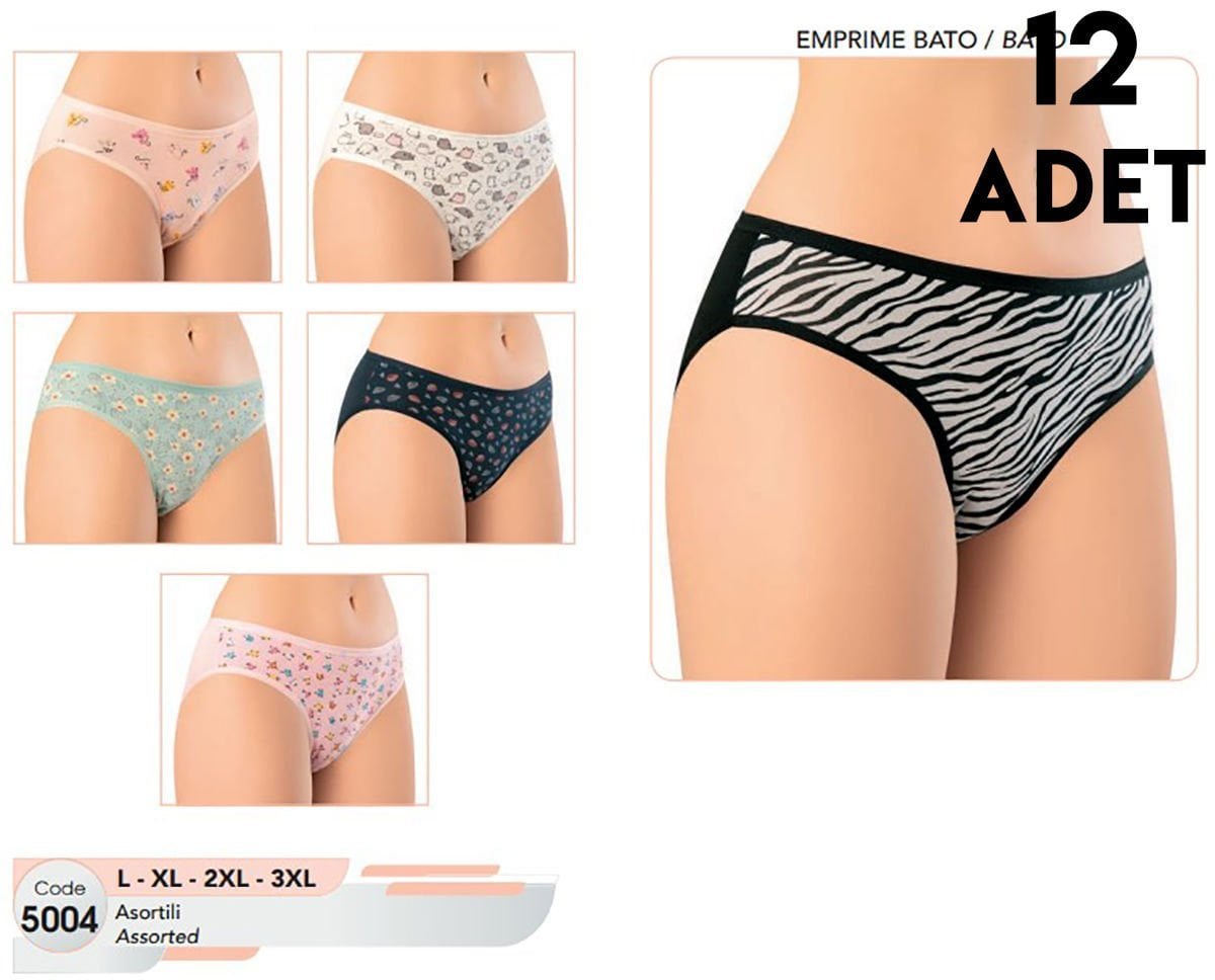 Kota 5004 (M-L-XL-2XL-3XL) Bayan Desenli Bikini