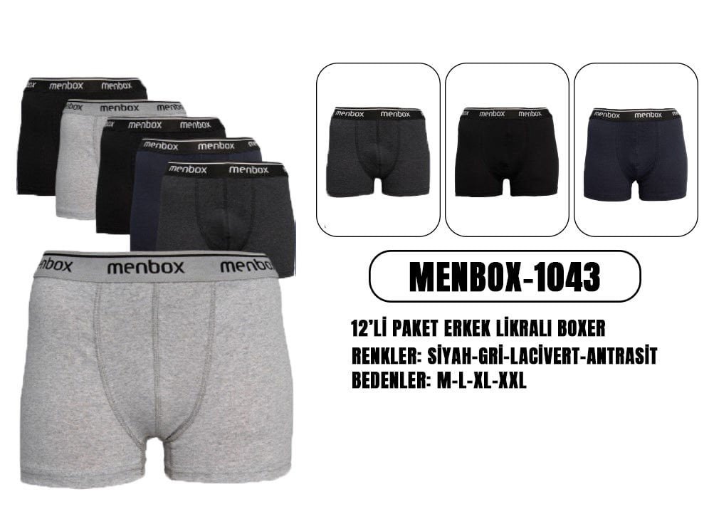 Menbox 1043 Erkek Likralı Boxer