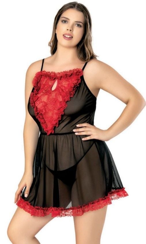 NIGHTLIGHT 3457 Battal Beden Erotik Gecelik (XL-2XL-3XL-4XL)