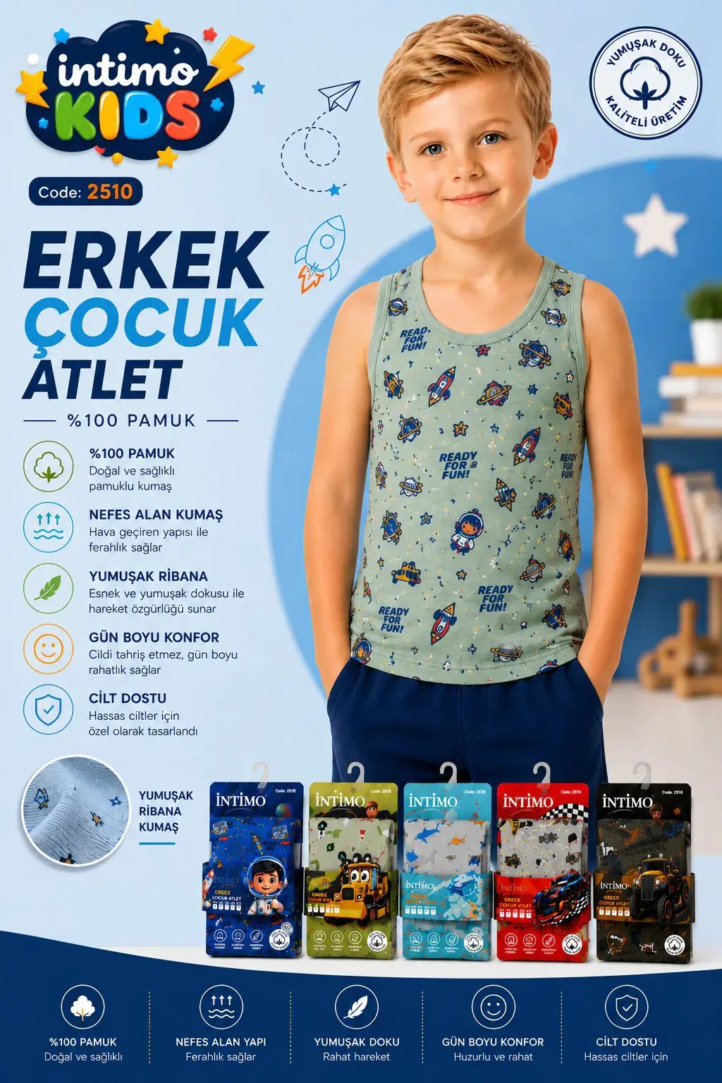 İntimo 2510 Empirme Erkek Çocuk Atlet