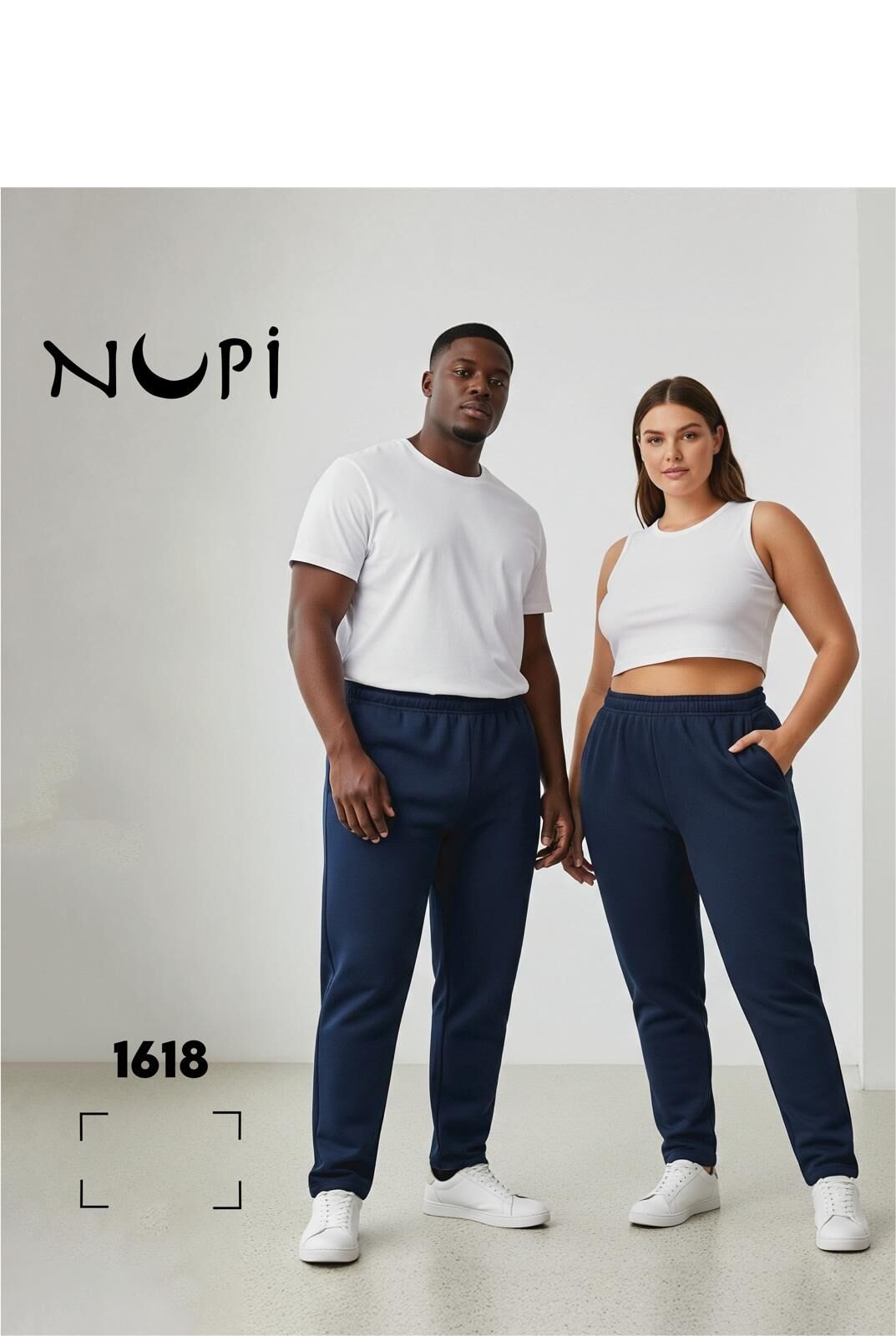 NUPİ 1618 (2XL-3XL-4XL) Düz Paça Ünisex Oys Modal Alt