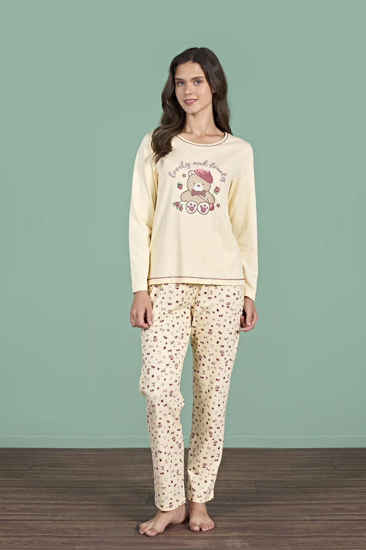 Pijadore 1926 (M-L-XL-XXL) Uzun Kollu Bayan Pijama Takım