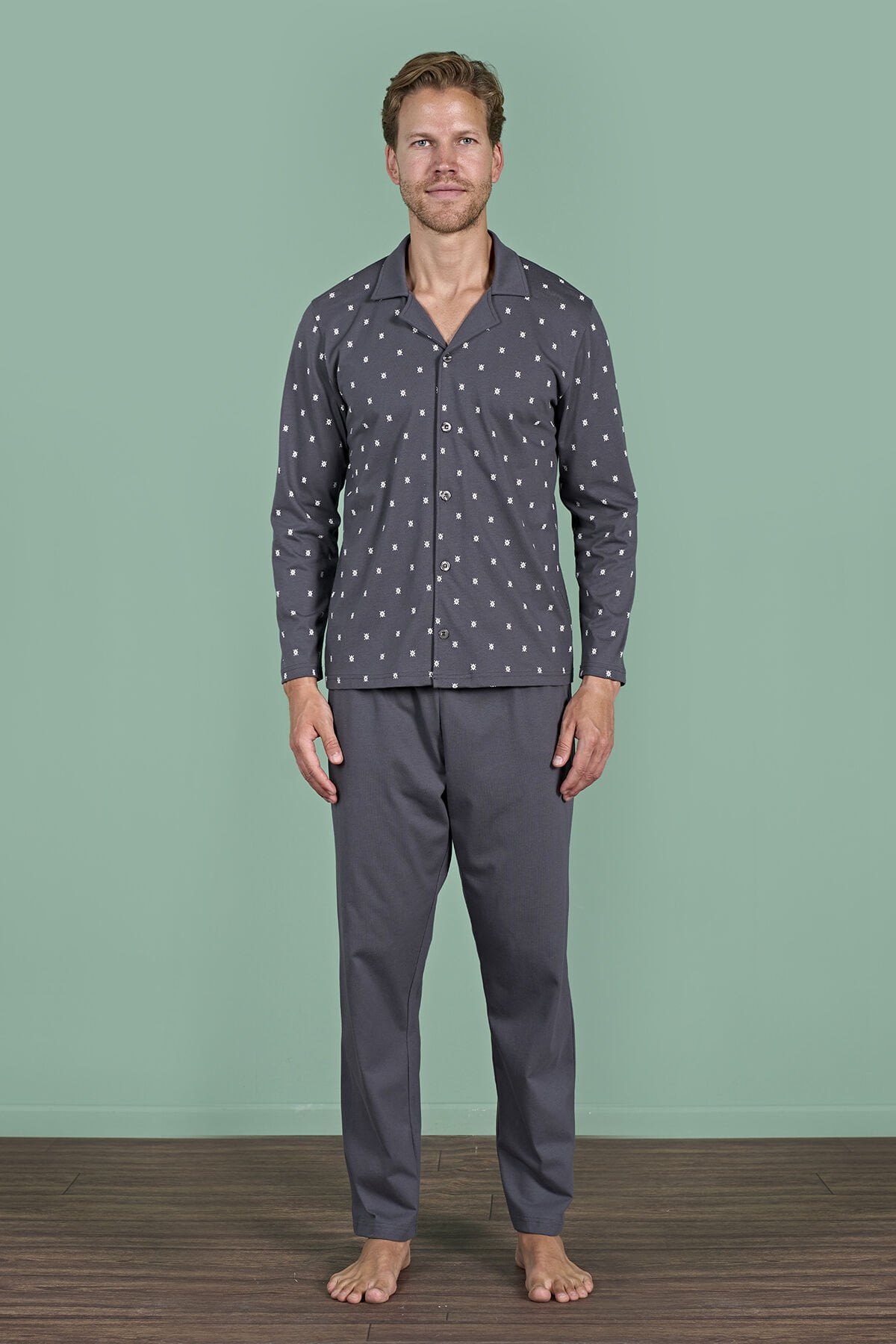 Pijadore 1928 (M-L-XL-XXL) Uzun Kollu Erkek Pijama Takım