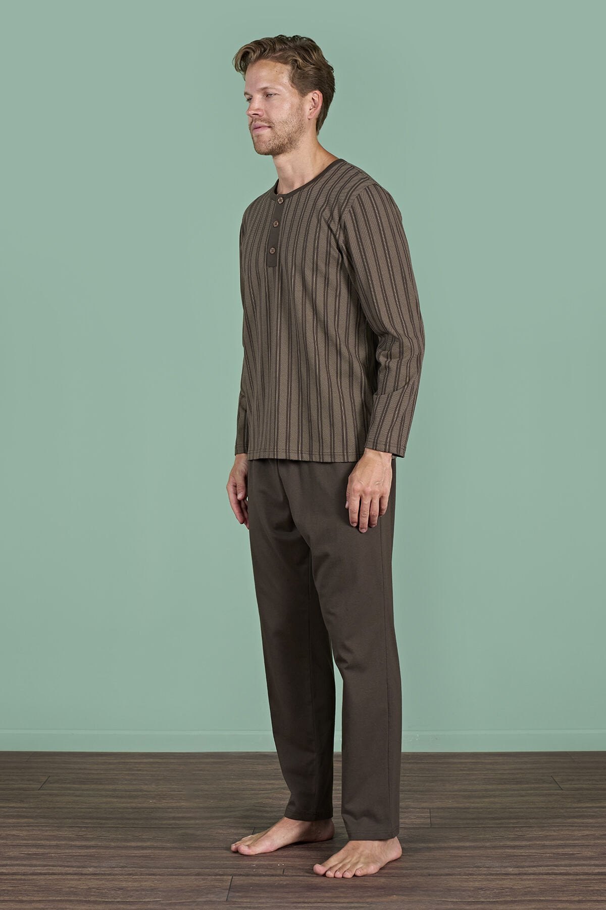 Pijadore 1949 (M-L-XL-XXL) Uzun Kollu Erkek Pijama Takım