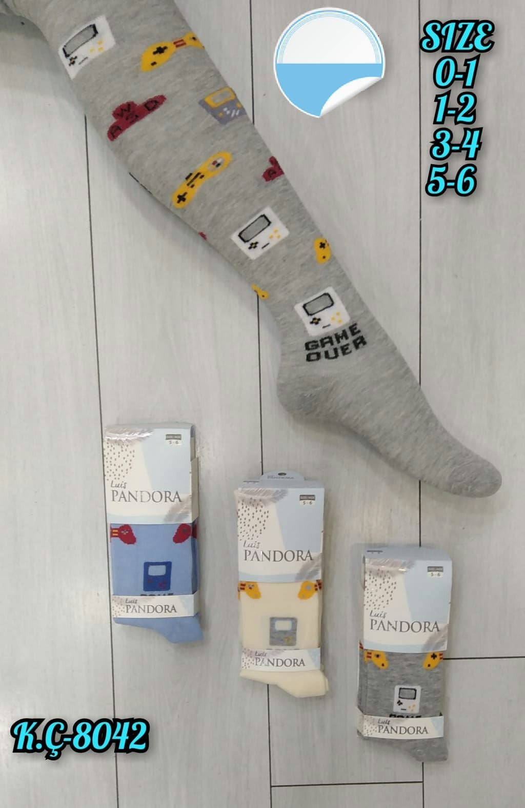 Luis Pandora 8042 Desenli Kilotlu Çorap