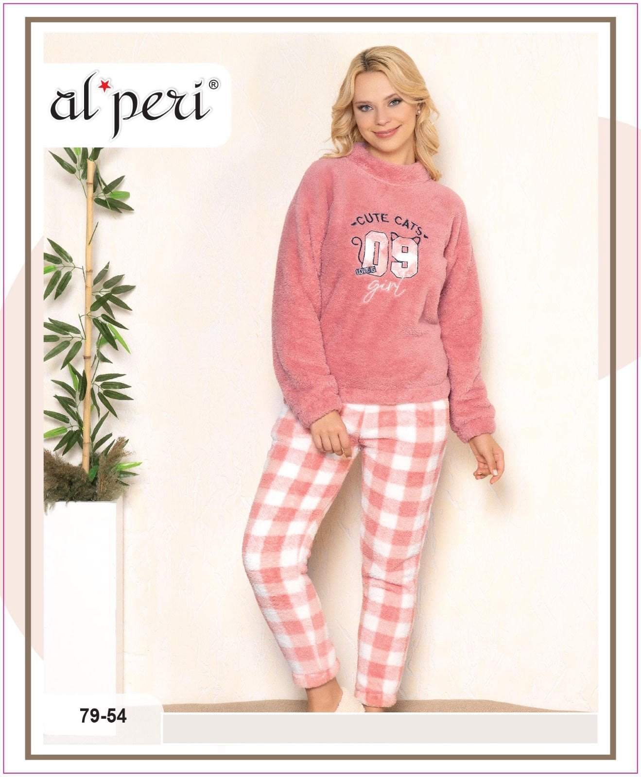 Alperi 79-54 Polar Bayan Uzun Kollu Pijama Takımı