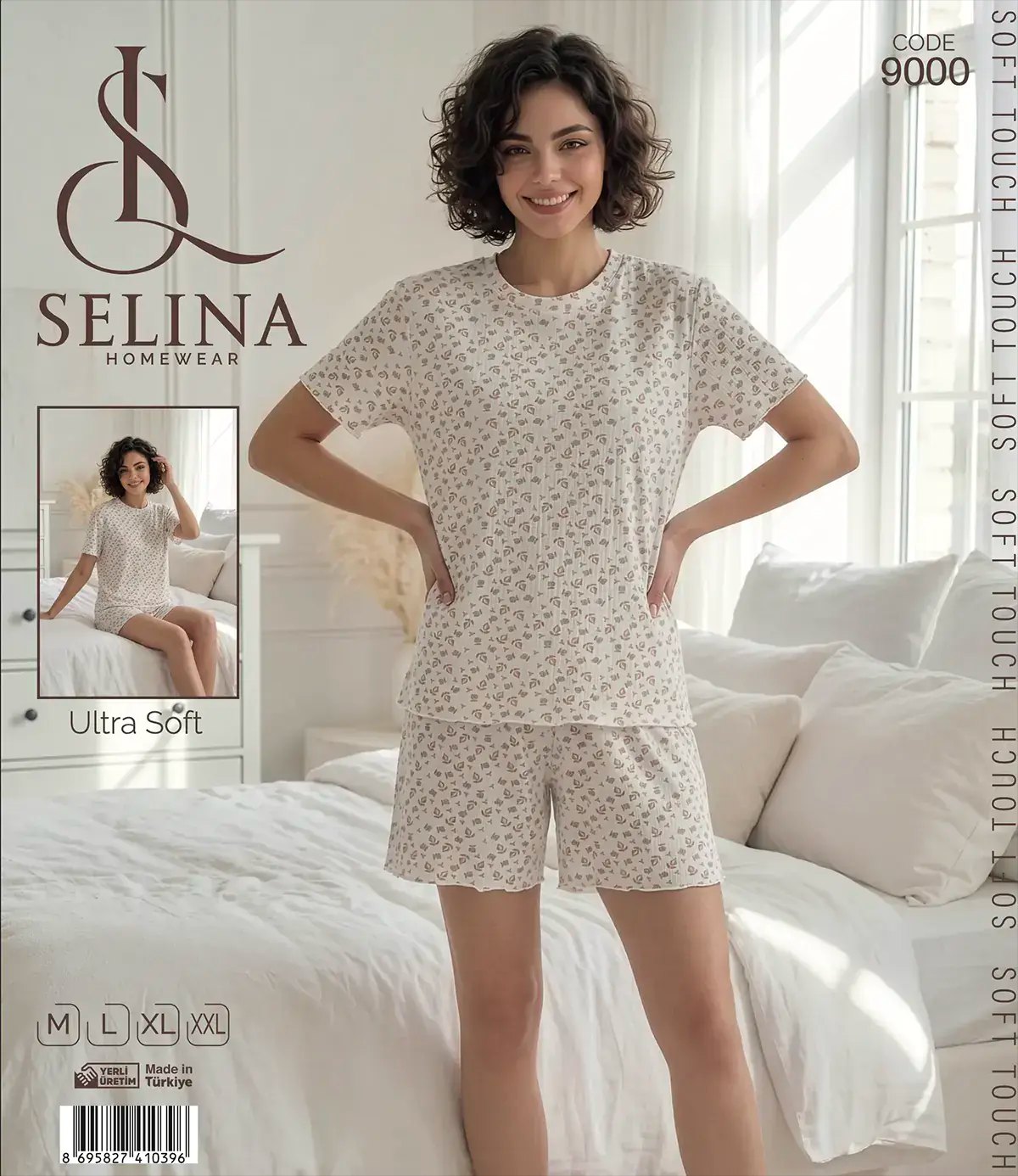 Selina 9000 (M-L-XL-XXL) Bayan Şortlu Takım