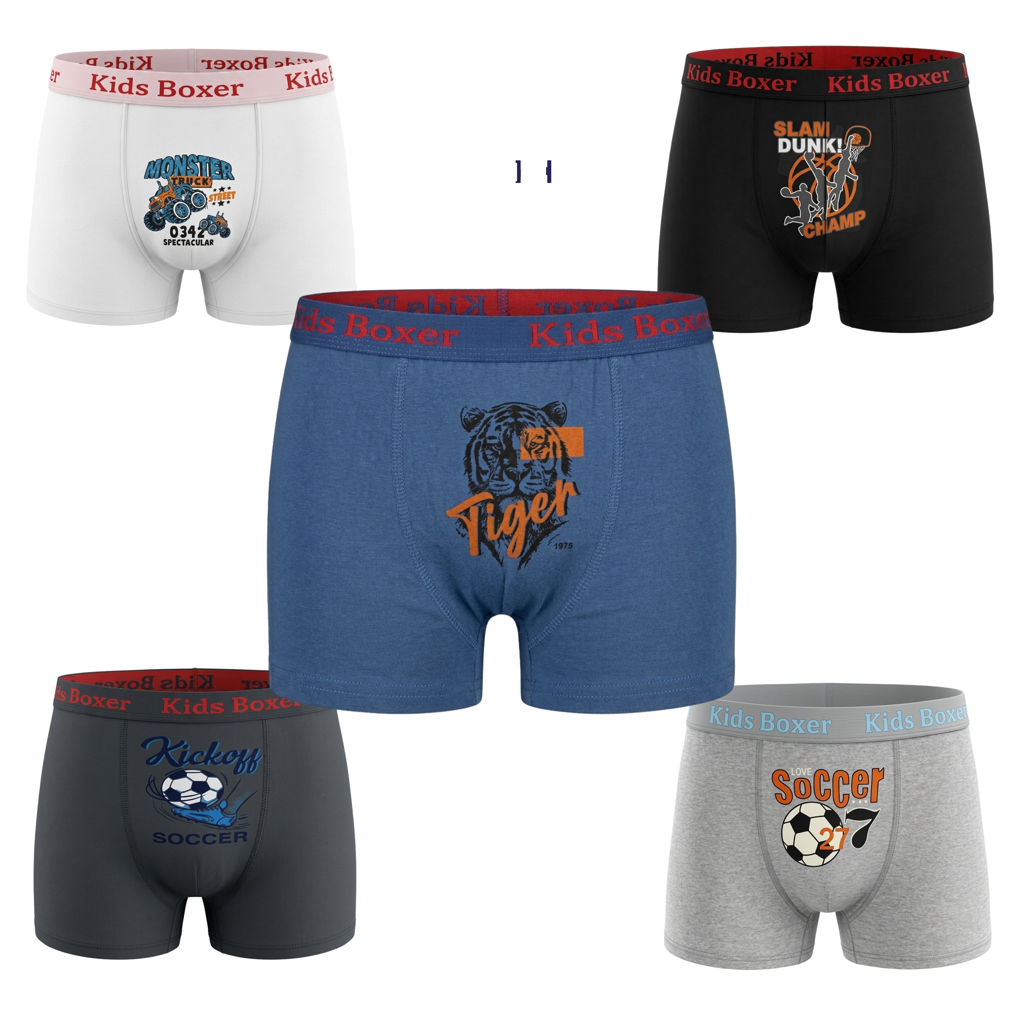 Sedef 1089 Erkek Çocuk Likralı Baskılı Boxer