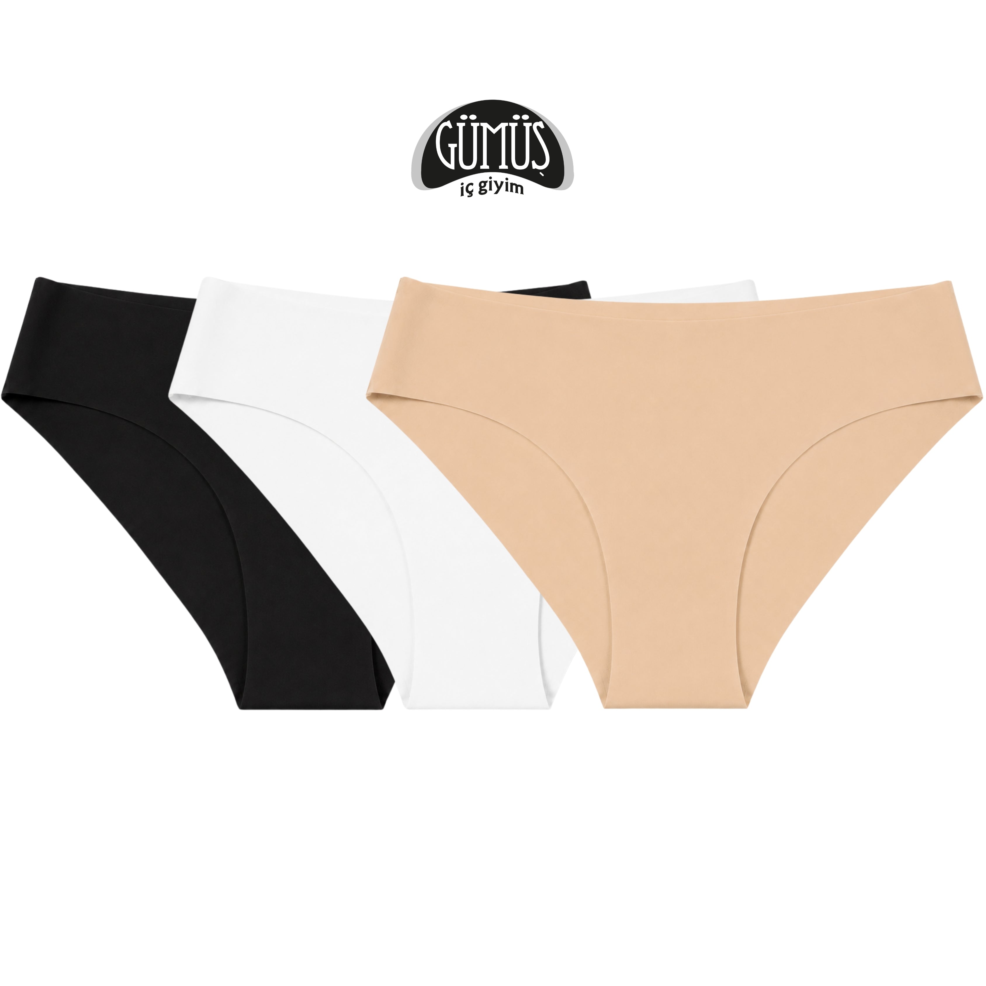 Gümüş 3075 Kadın Lazer Kesim Görünmez Bikini