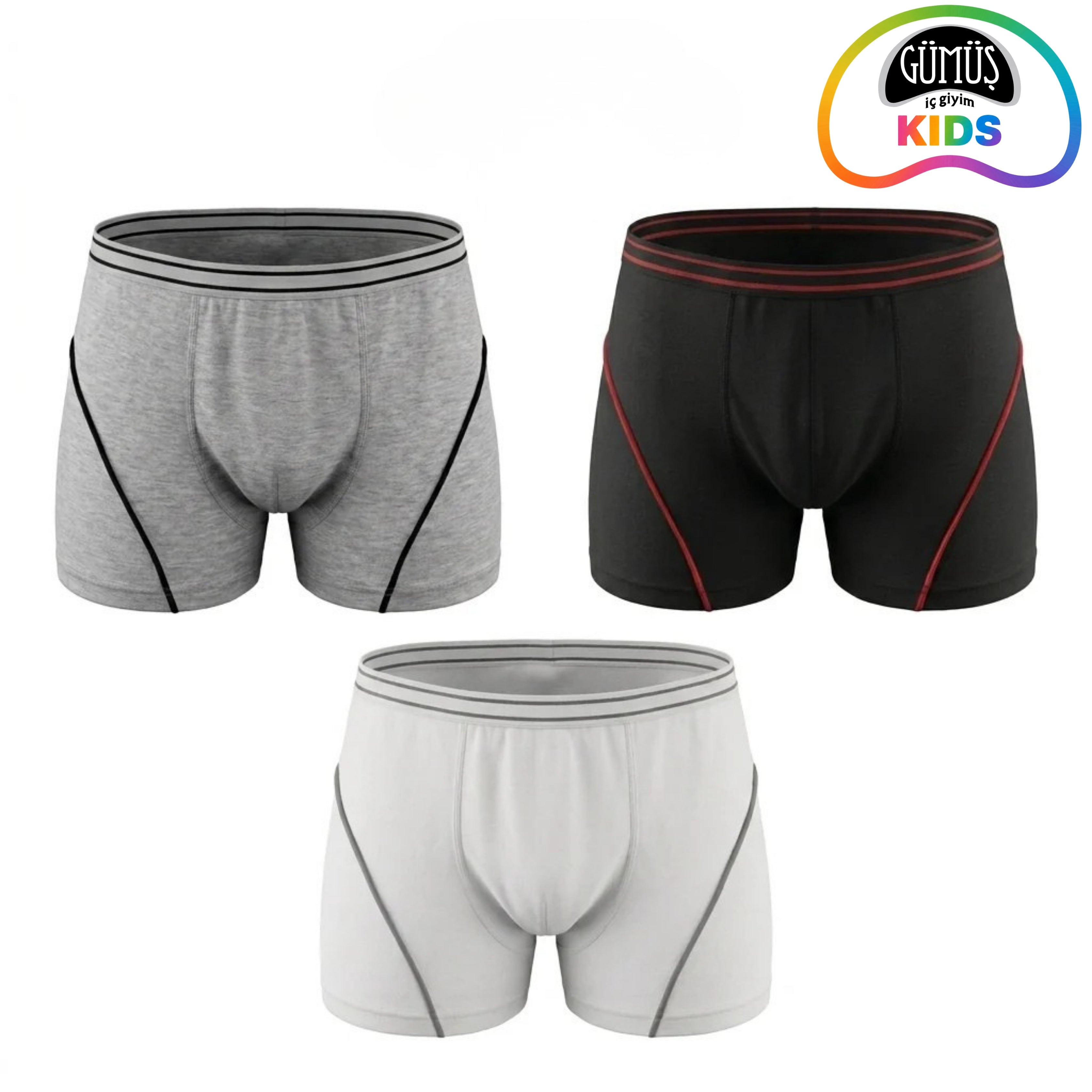 Gümüş 4042 Erkek Çocuk Likralı Boxer