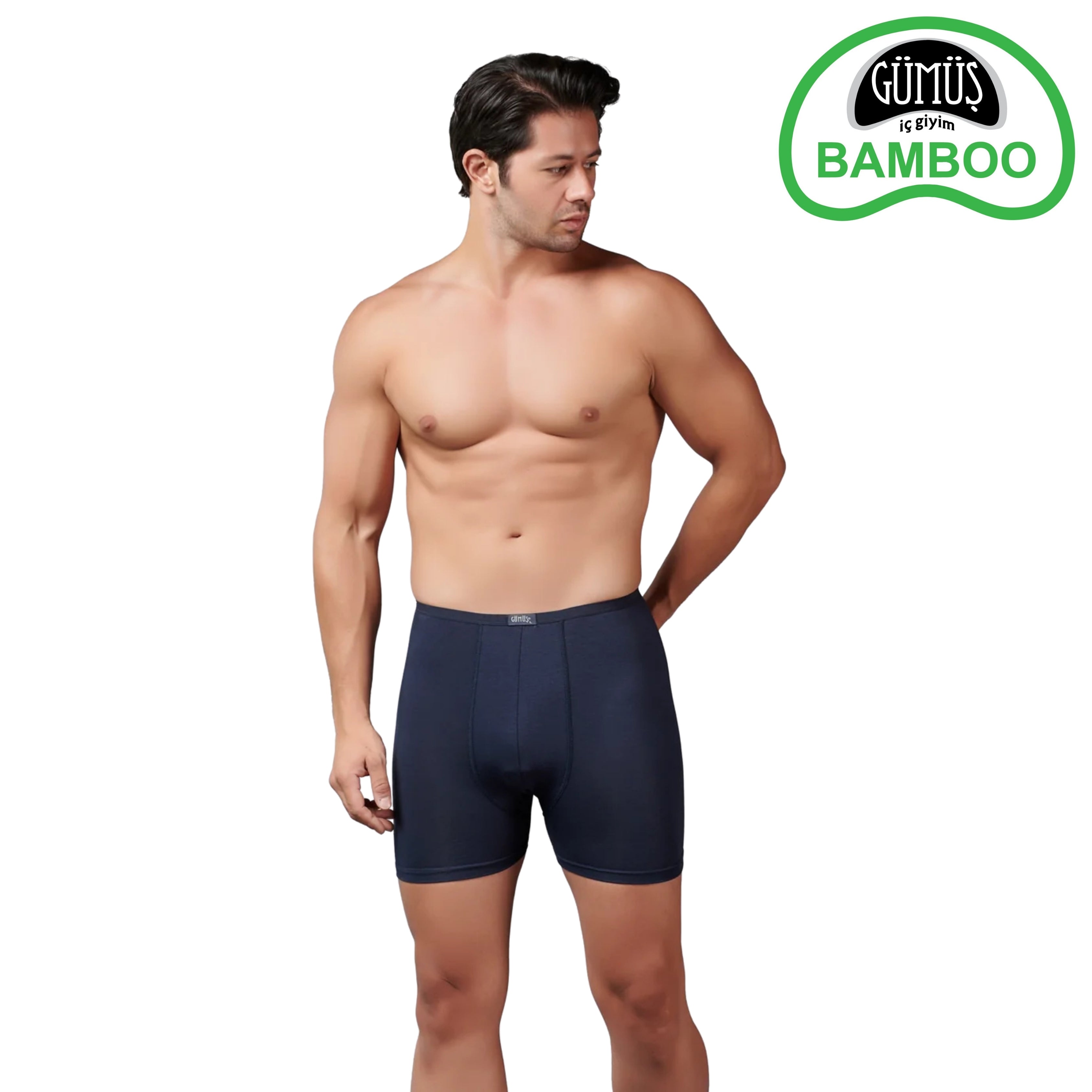 Gümüş 8007 Erkek Bambu İnce Bel Elastan Boxer