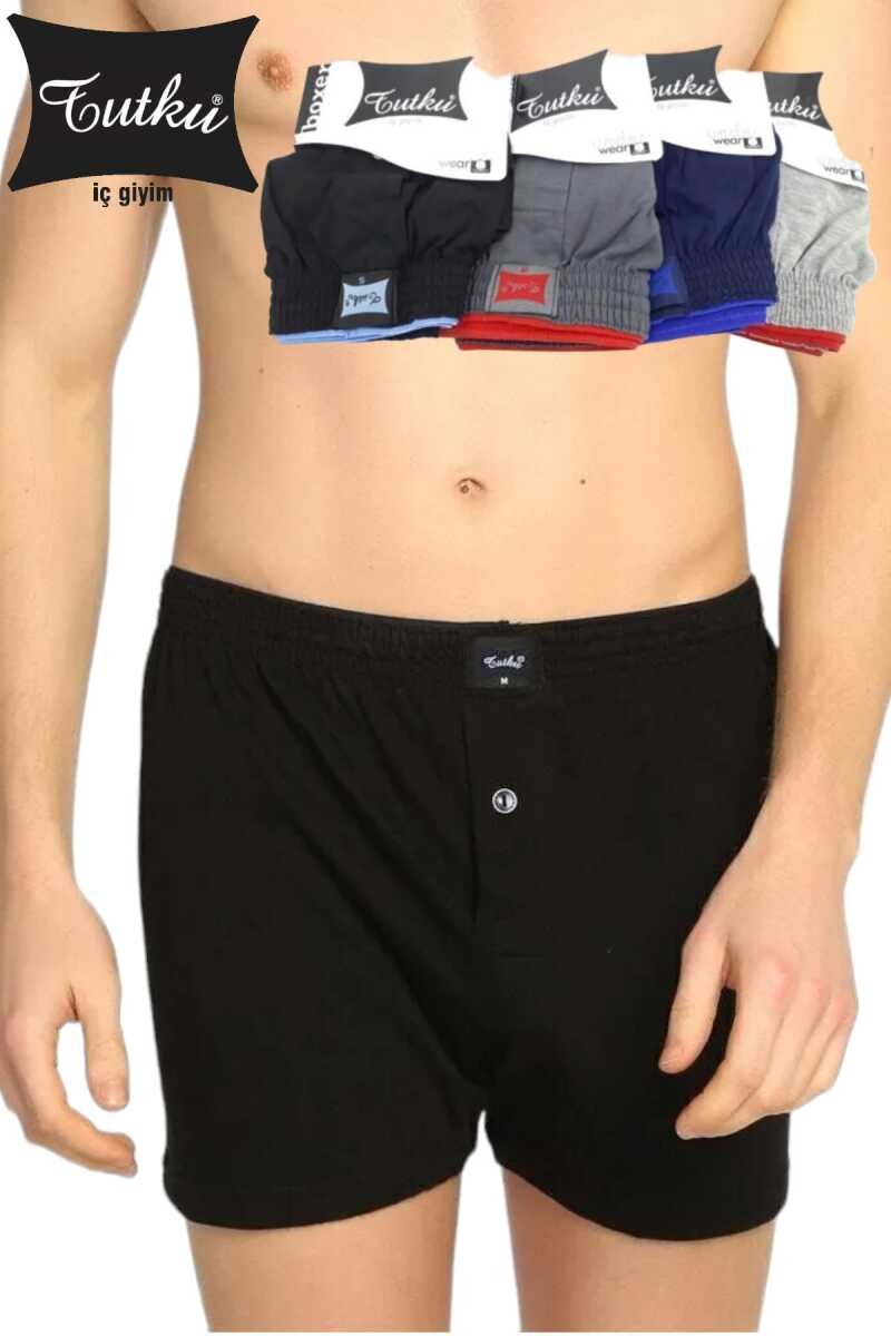 Tutku 0117 Düğmeli Boxer LACİVERT
