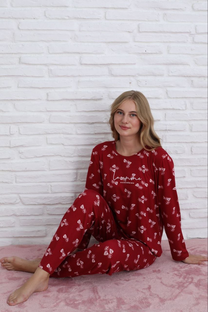 Pijamoni 7600 Milan Uzun Kol Bayan Pijama Takımı + KOD-1