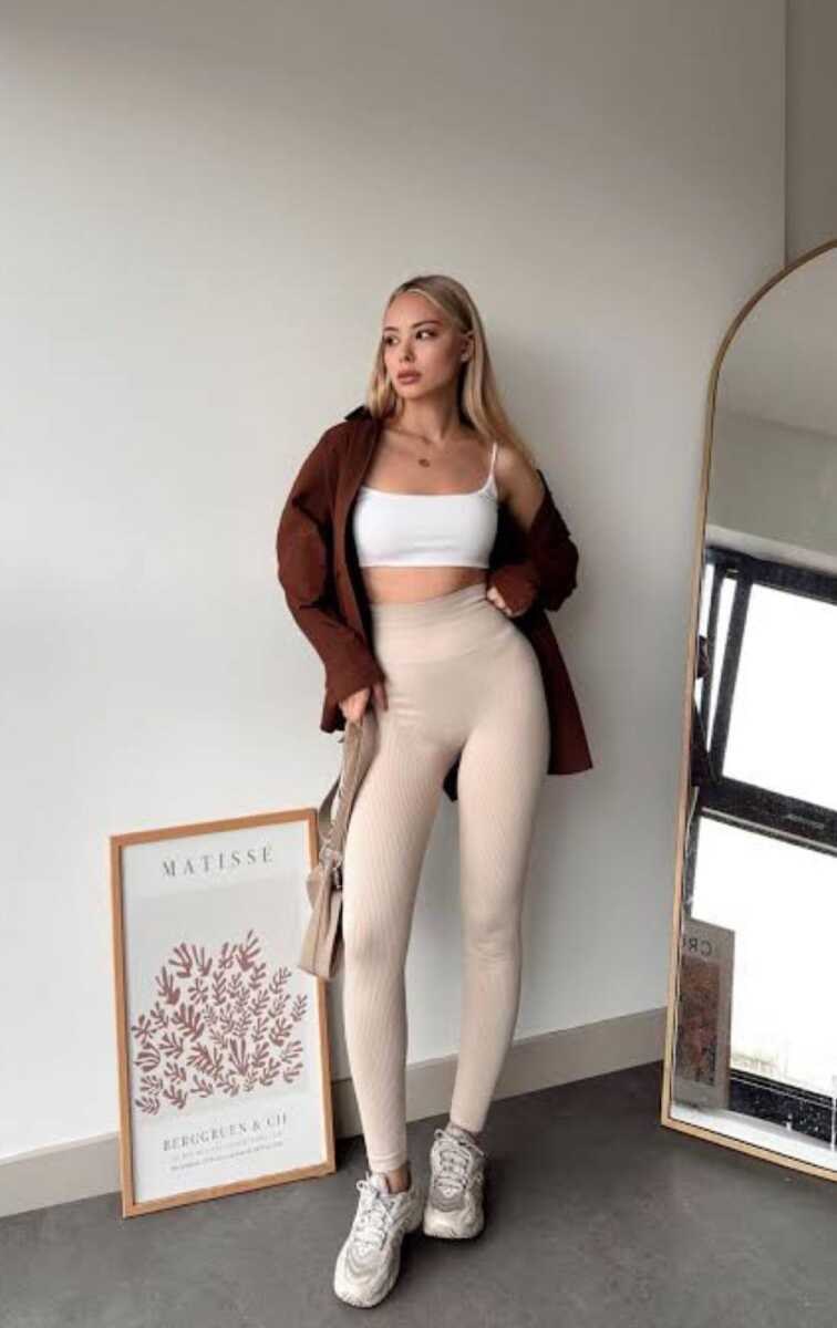 Sport 0120 Fitilli Bayan Tayt SİYAH