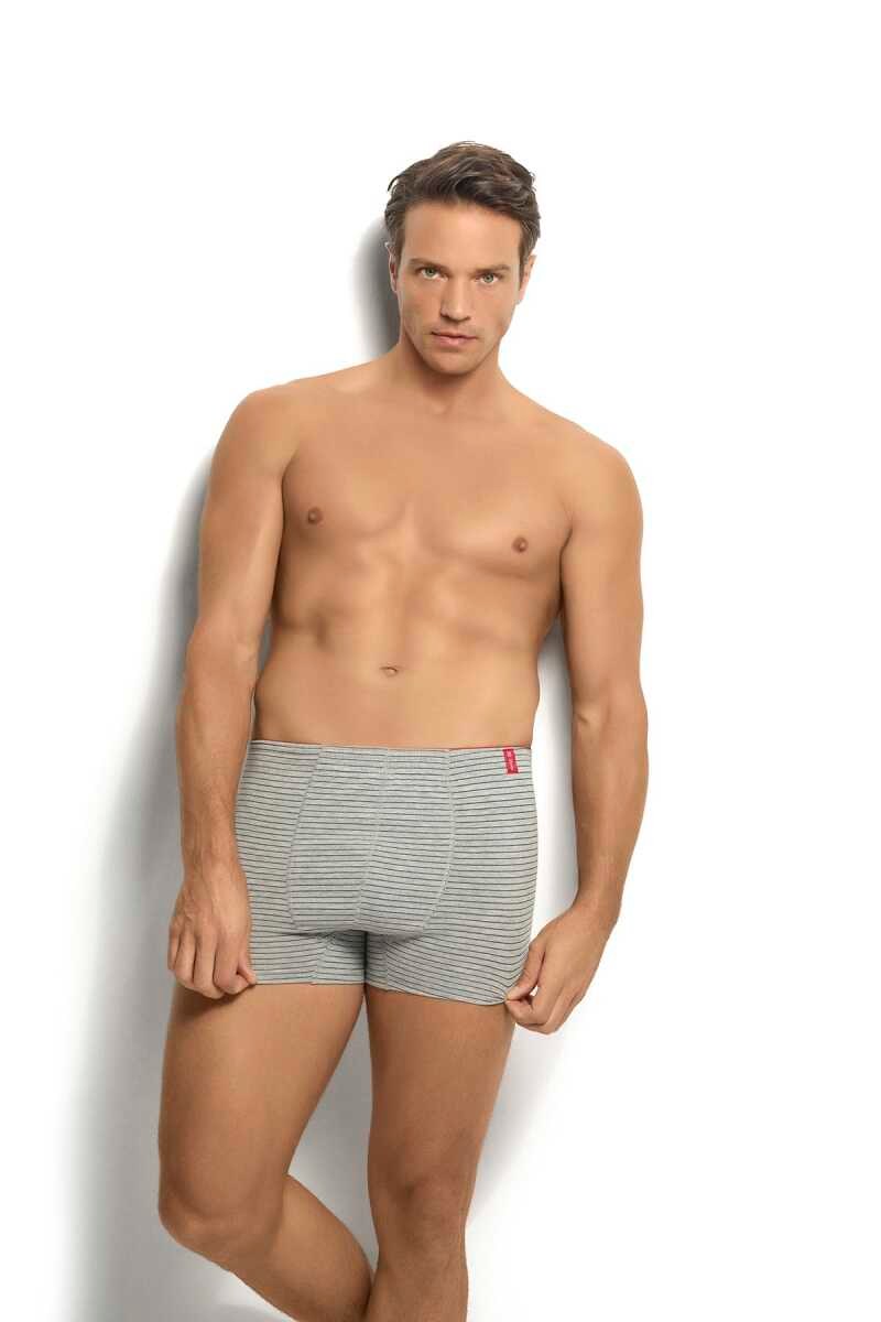 Jiber 280-287 Havlu Bel Çizgili Erkek Boxer GRİ