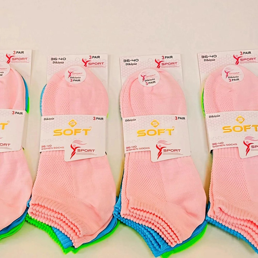 Soft Polyemit Dikişsiz Kadın Patik ASORTİ 1
