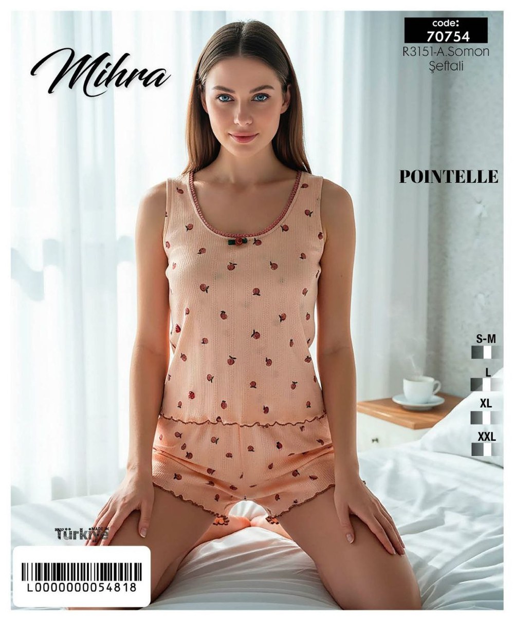 Mihra 70754 Poıntelle Desenli Bayan Şort Takım KOD-3